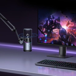 Mikrofon Ugreen CM769 na biurko, z USB-A, RGB LED - srebrny