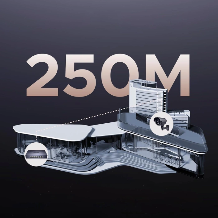 Switch Ugreen 6-Port 1Gbps Ethernet Switch with PoE - Gray