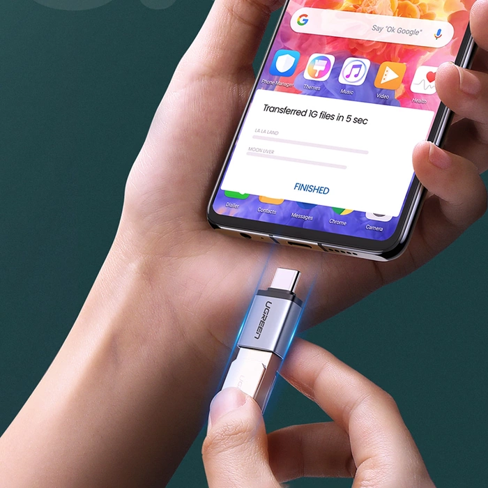 Adapter USB do USB-C 3.1 UGREEN US270 (szary)