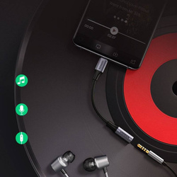 Ugreen przejściówka do słuchawek z 3,5 mm mini jack na USB Typ C 10 cm czarny (AV161 50631)