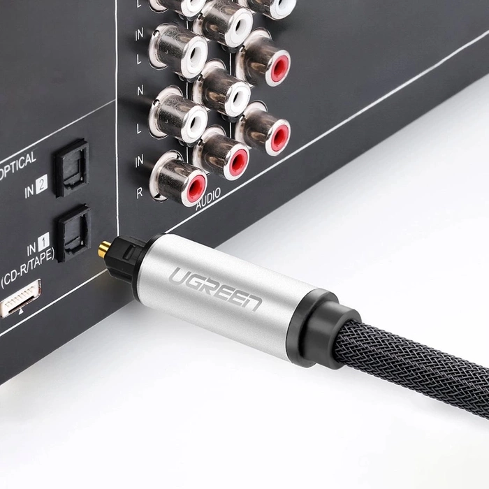 UGREEN Toslink Audio Optisches Kabel Aluminium geflochten 1m