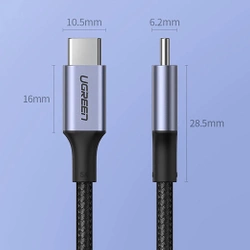 Cable Ugreen US316 70428 USB-C - USB-C PD QC FCP 100W 5A 480Mbps 1.5m - gray