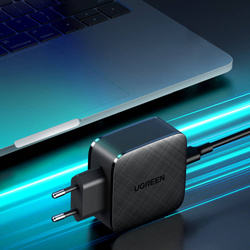 Ugreen Ladegerät 2x USB Typ C 66W Power Delivery 3.0 Quick Charge 4.0+ schwarz (CD216)