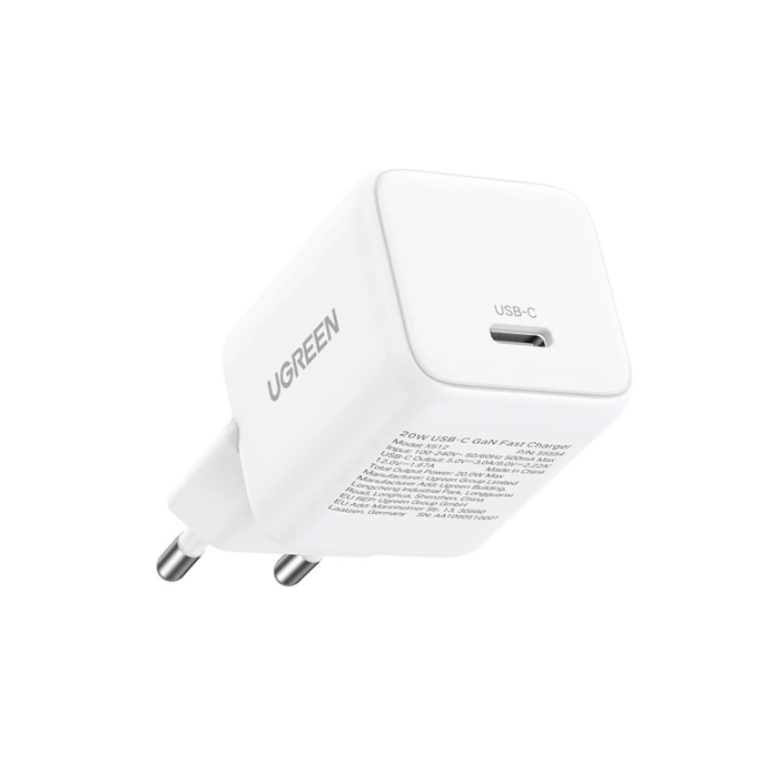 Ładowarka sieciowa Ugreen X512 20W GaN 1x USB-C - biała