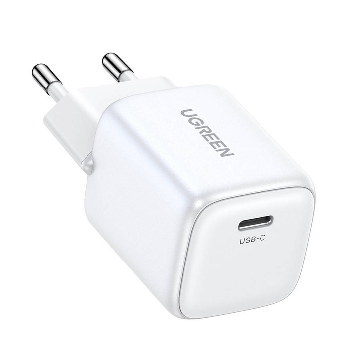 Hohe Geschwindigkeit ladergerät GaN USB C 30W PD Ugreen Nexode Mini - Weiß