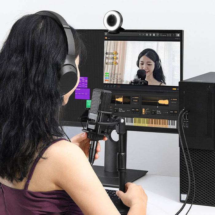 Ugreen kabel audio 3.5mm mini jack (męski) - XLR (żeński) 1m czarny (AV182)