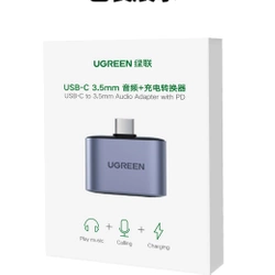 Adapter USB-C do USB-C i jack 3.5mm UGREEN CM231 (szary)