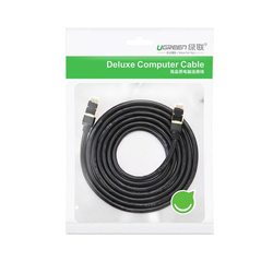 Ugreen Cable Internetkabel Netzwerk Ethernet Patchkabel RJ45 Cat 7 STP LAN 10 Gbps 1m Schwarz (NW107 11268)