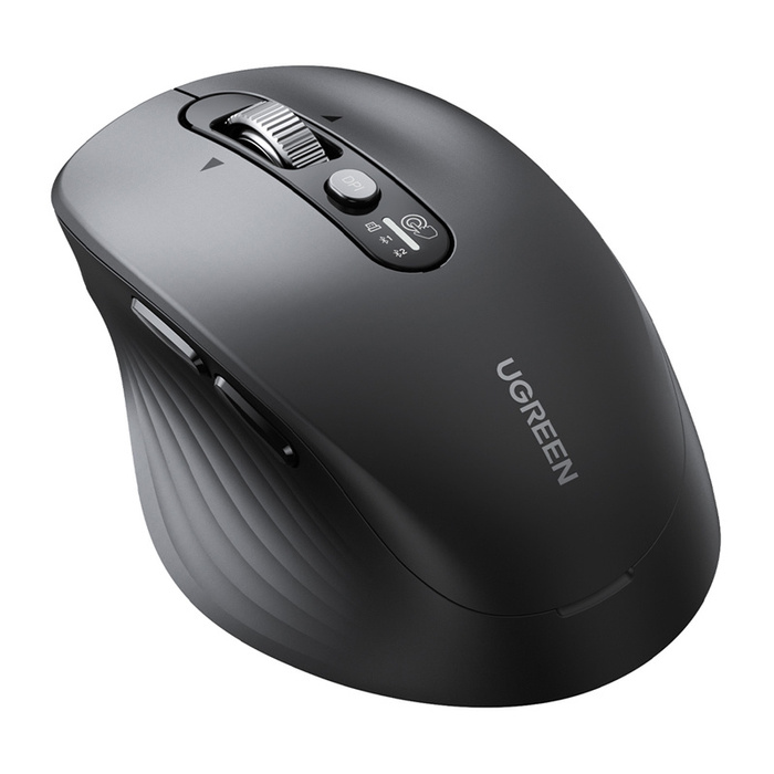 Wireless Mouse Ugreen M752, Bluetooth 5.4 + 2.4 GHz, 2xAA (black)