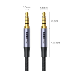 Ugreen cable AUX mini jack 3.5mm cable (male) - 3.5mm mini jack (male) 2m black (AV183)