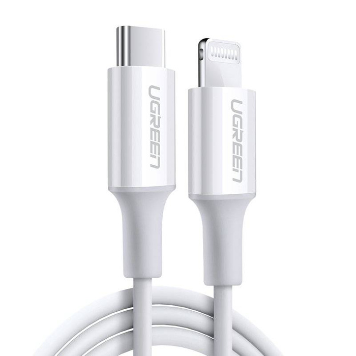 Ugreen cable USB Type C - Lightning MFI 1m 3A 18W white (10493)