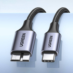 Kabel USB C - Micro USB B 3.0 5Gb/s 3A 1m Ugreen US565 - szary