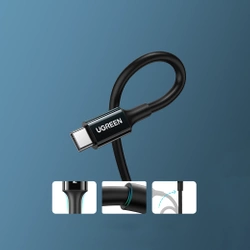 UGREEN US300 USB-C cable to USB-C, 100W, 5A, 1m (black)