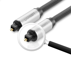 UGREEN Toslink Audio Optisches Kabel Aluminium geflochten 1m
