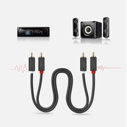 Przewód 2x RCA (Cinch) do 2x RCA (Cinch) UGREEN AV104 1m (czarny)