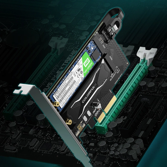 Ugreen pCIe 3.0 x4 to SSD M.2 M-Key / M.2 B-Key expansion card black (CM302)