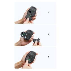 Ugreen optyczna mysz bezprzewodowa USB 2.4GHz / Bluetooth 5.0 4000 DPI czarny (MU006)