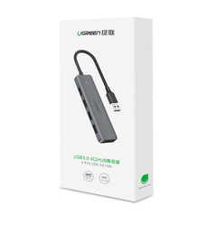 Ugreen USB HUB splitter - 4x USB 3.2 Gen 1 with micro USB power port gray (CM219 50985)