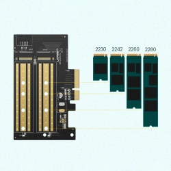 Ugreen pCIe 3.0 x4 to SSD M.2 M-Key / M.2 B-Key expansion card black (CM302)
