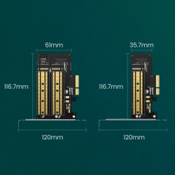Ugreen pCIe 3.0 x4 to SSD M.2 M-Key / M.2 B-Key expansion card black (CM302)