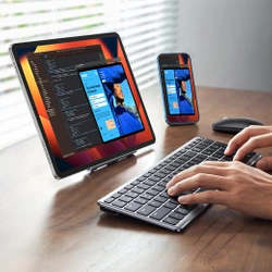 Bezprzewodowa Klawiatura Membranowa UGREEN KU005 2.4G+BT (Srebrno-czarna)