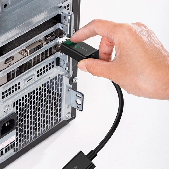 Adapter Ugreen MM137 40363 DisplayPort (Stecker) auf HDMI (Buchse) 4K / 1080p - schwarz