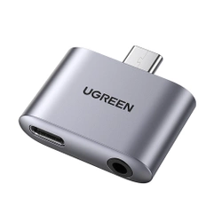 Adapter USB-C do USB-C i jack 3.5mm UGREEN CM231 (szary)