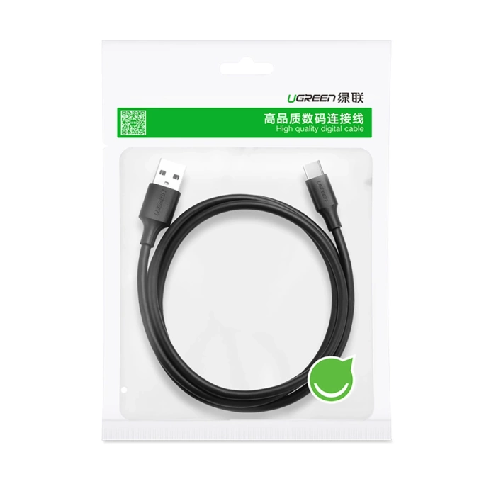 Ugreen US287 60114 USB-A / USB-C 3A cable 0.25m - black