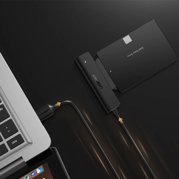 Ugreen adapter HDD SSD 2.5'' SATA III 3.0 - USB 3.2 Gen 1 (USB 5 Gbps) black (70609 CM321)