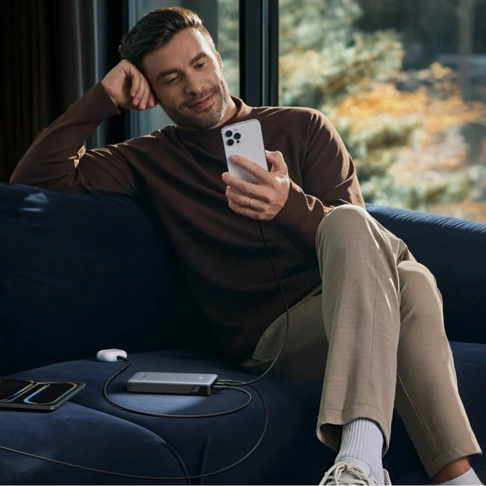 Powerbank Ugreen Nexode 10000mAh 30W USB-A 2xUSB-C - gray