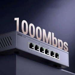 Switch Ugreen 6-Port 1Gbps Ethernet Switch mit PoE - Grau