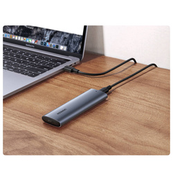 Ugreen Festplattenschacht M.2 B-Key SATA 3.0 5 Gbps Grau + USB Typ C Kabel (CM400)