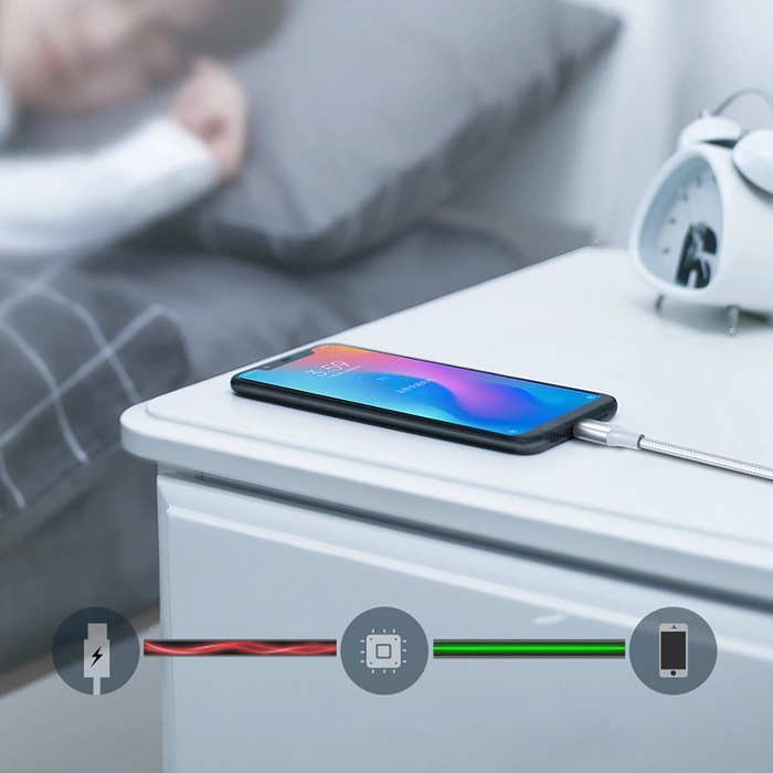 Ugreen US288 60130 USB-A / USB-C QC 3.0 3A 0.5m cable - white