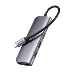 Adapter HUB UGREEN CM195 USB-C do HDMI, 2x USB-A 3.0, SD/TF, PD