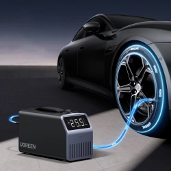 Elektrische Pumpe Ugreen 150 PSI 12V für Autoreifen mit bildschirmem digital - grau