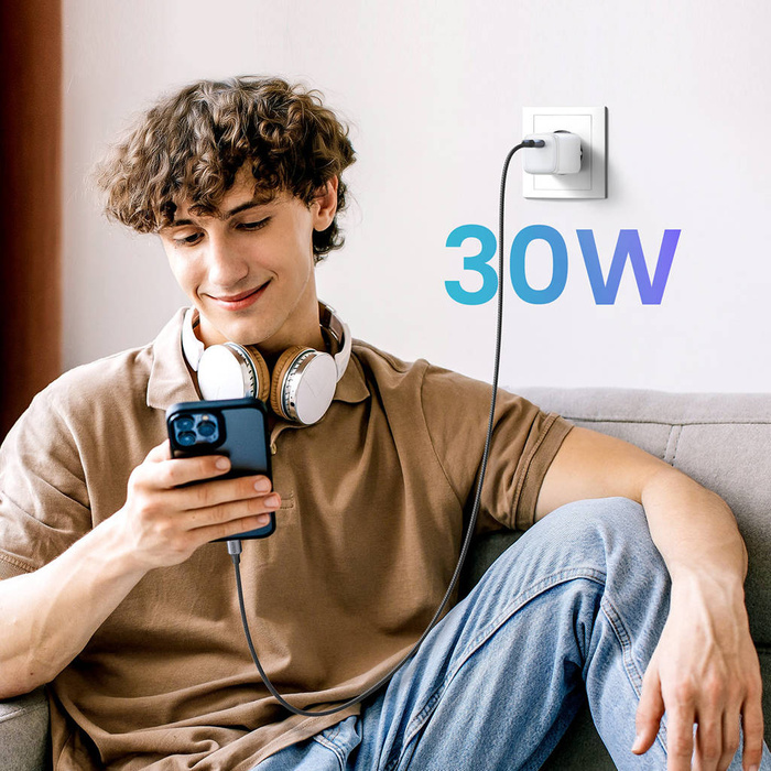 Hohe Geschwindigkeit ladergerät GaN USB C 30W PD Ugreen Nexode Mini - Weiß
