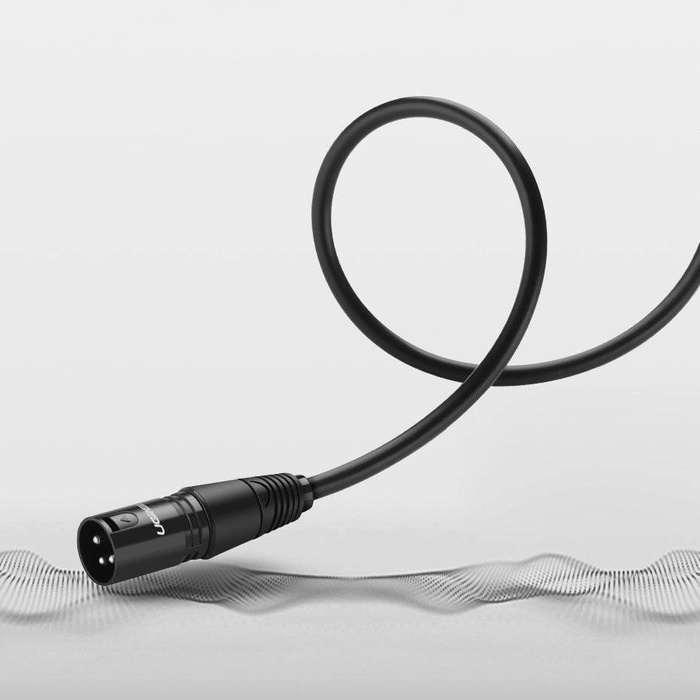 Ugreen przedłużacz kabel audio przewód mikrofonowy do mikrofonu XLR (żeński) - XLR (męski) 1 m (AV130)