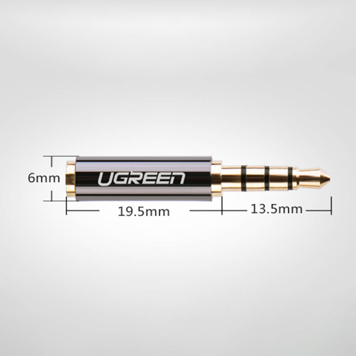 Ugreen Adapter 2,5 mm (weiblich) Microklinke auf 3,5 mm Miniklinke (männlich) Adapter schwarz (20502)