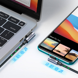 Ugreen 90° angled cable USB C - USB 2.0 480Mbps 3A 3m black (US176)