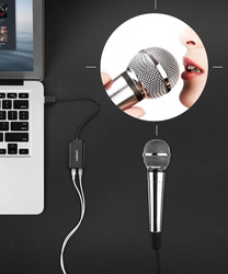 Ugreen external sound card music adapter USB - 3.5 mm mini jack 15 cm white (US205 30143)