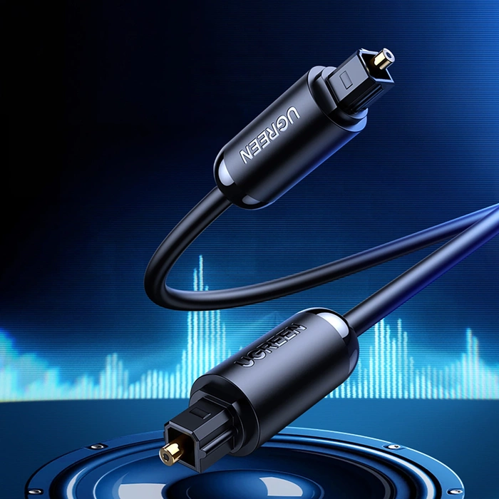 Ugreen optyczny kabel przewód audio 2 m cyfrowy światłowód Toslink SPDIF szary (70892)