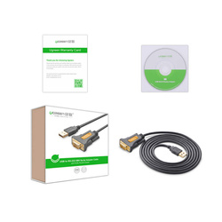 Ugreen Adapterkabel USB-A - DB9 RS-232 1,5m grau (CR104)