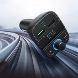 Ugreen FM Transmitter Bluetooth 5.0 MP3 car charger 3x USB TF micro SD 4.8 A black (CD229)