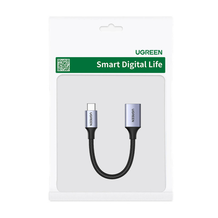 Kabel USB C (Stecker) - USB (Buchse) 3.0 OTG 0,15m Ugreen US378 - schwarz