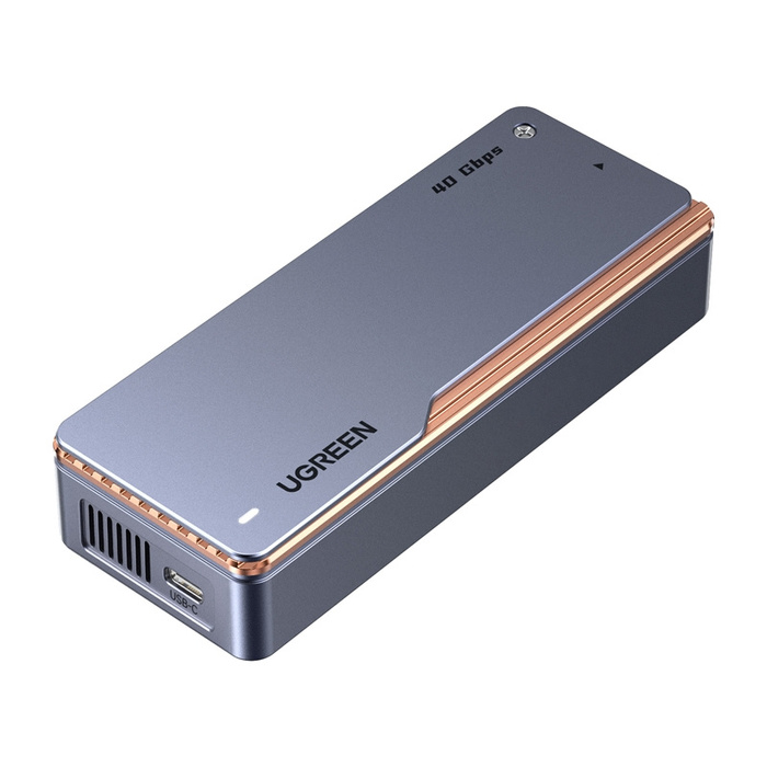 M.2 NVMe SSD enclosure Ugreen D703, USB4 (gray)