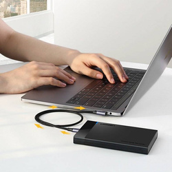 Ugreen angled cable USB Type C - USB Type C Power Delivery 60 W 20 V 3 A 2 m black-gray cable (US255 50125)