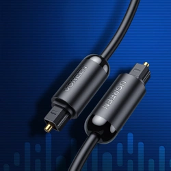 Ugreen optical cable audio cable 2 m digital optical fiber Toslink SPDIF gray (70892)
