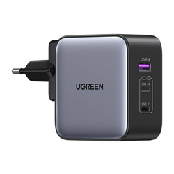 Ugreen Nexode wall charger, 2x USB-C + USB, 65W CD296