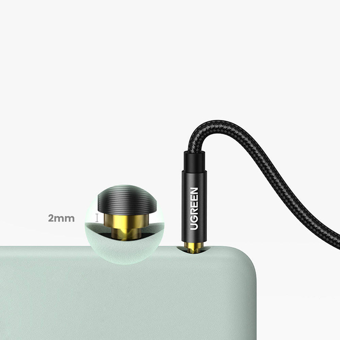 Ugreen kabel audio 2 x mini jack 3,5mm 0,5m niebieski (AV112)