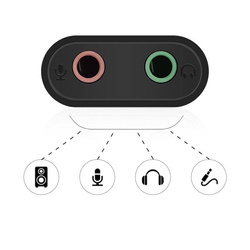 Ugreen external sound card music adapter USB - 3.5 mm mini jack 15 cm white (US205 30143)